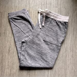 GAP Gray Elastic Drawstring Waist Cotton Pull-On Joggers with Pockets Size Large